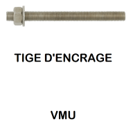 TIGE D'ENCRAGE ET SCELLEMENT